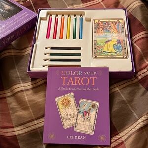 New in Box Color Your Tarot Set with 10 Pencils Art Kit coloring set card deck